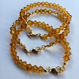 New Amber color bracelets Set of 3